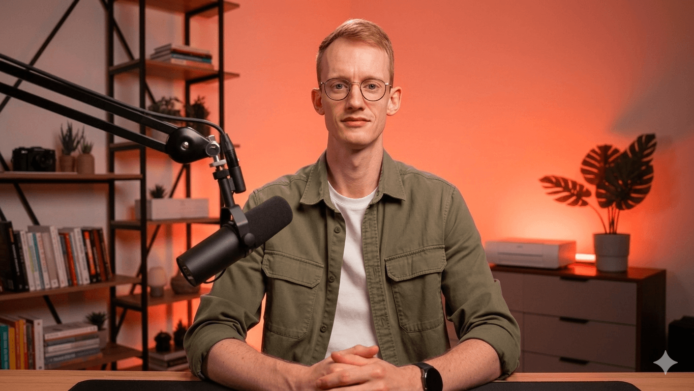 Karsten Stinis aan zijn werktafel